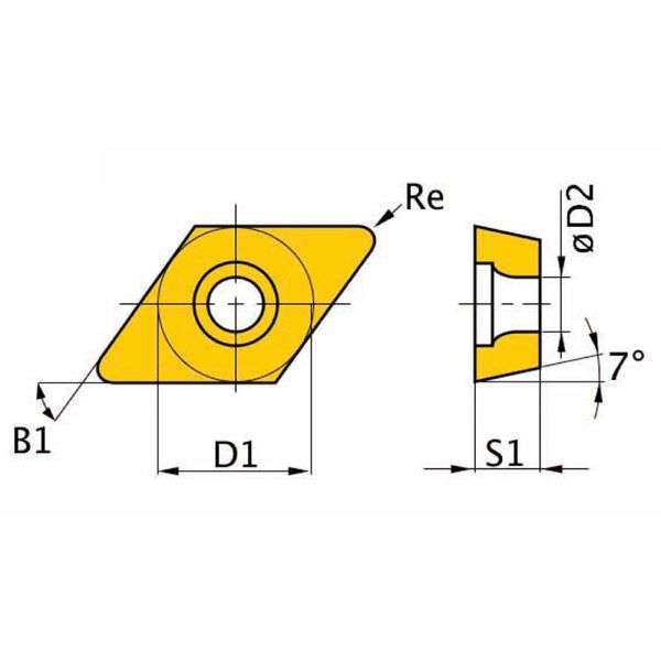 HM-Ersatzwendeplatten  Optimum ISO DCMT11T304